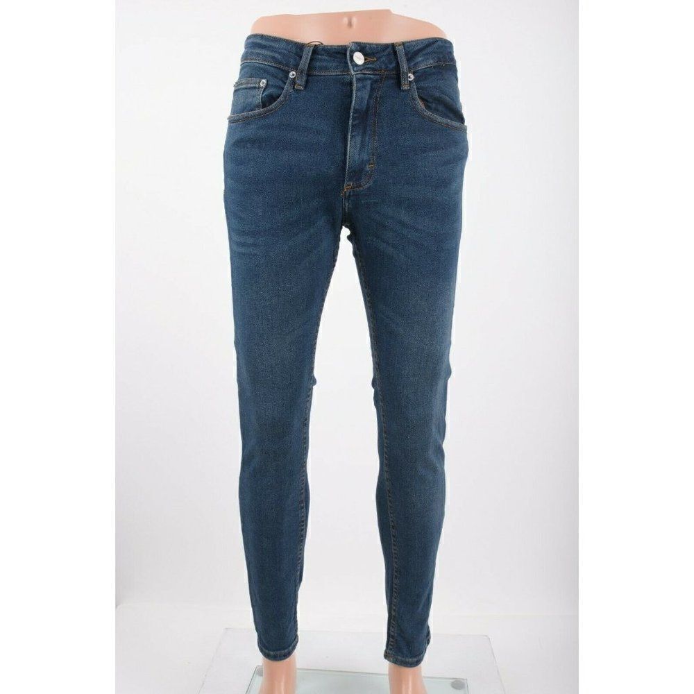 Zara Mens Jeans US 30 EU 38 Blue Skinny Fit Denim Dark wash 5575/415 NWT